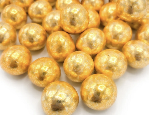 Златни топчета 130 г - 15 мм Vintage Gold Choco XXL - Happy Sprinkles